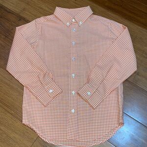 Kelly’s kids boys orange button down shirt 7-8